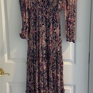 Gilner Farrar Floral Long Sleeve Maxi Dress